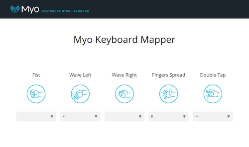 Myo keyboard mapper 500