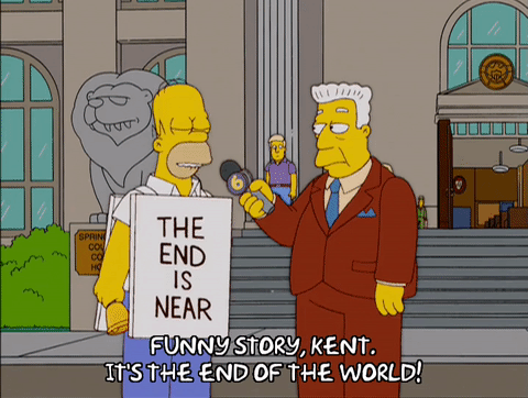 Simpson gif the end is near 
